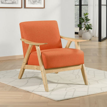 Indy Accent Club Armchair, Blue Textured, Solid Rubberwood Frame