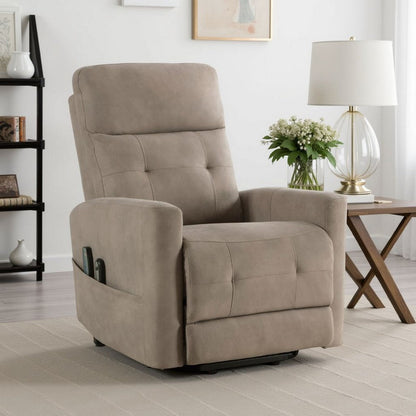 Woxo Power Lift Recliner Chair with Heat, Massage, Brown Microfiber