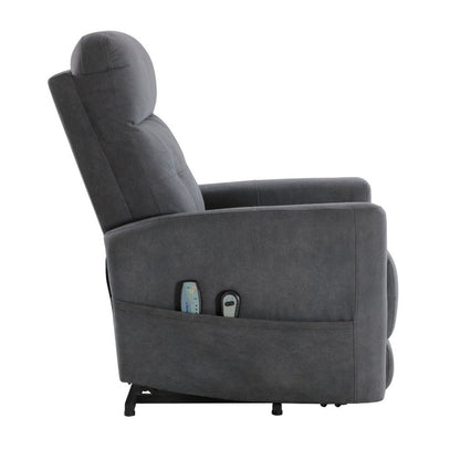 Woxo Power Lift Recliner Chair with Heat, Massage, Gray Microfiber