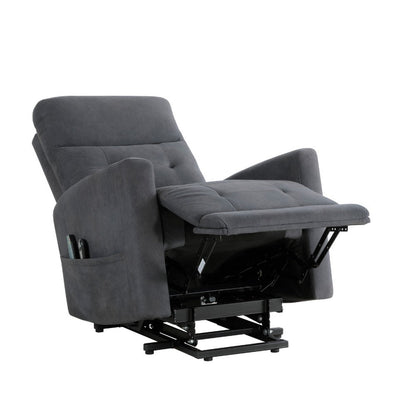 Woxo Power Lift Recliner Chair with Heat, Massage, Gray Microfiber
