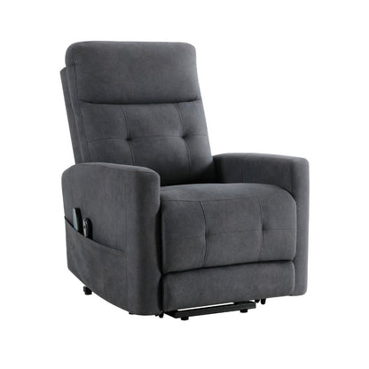 Woxo Power Lift Recliner Chair with Heat, Massage, Gray Microfiber