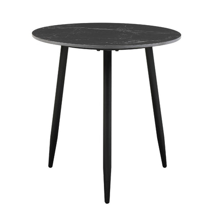 Lyra 3pc Occasional Coffee Table Set, Nesting Black Stone Top, Black