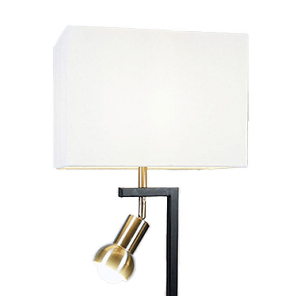 Limy 2pc Table Lamp Set, White Shade, Chrome and Black Frame, 29 Inch
