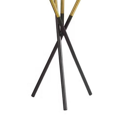 Azy Table Lamp, Frosted White Shade, Tripod Base, Black Gold, 30 Inch