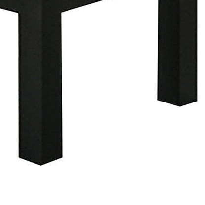 Tex 3pc Coffee and Side End Table Set, Gray Top, Black Wood Legs