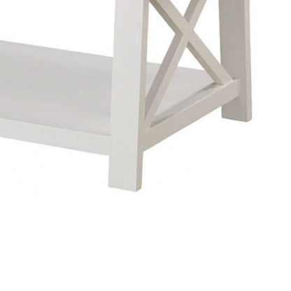 Heo 3pc Coffee and Side End Table Set, Gray Wood Top, White X Legs