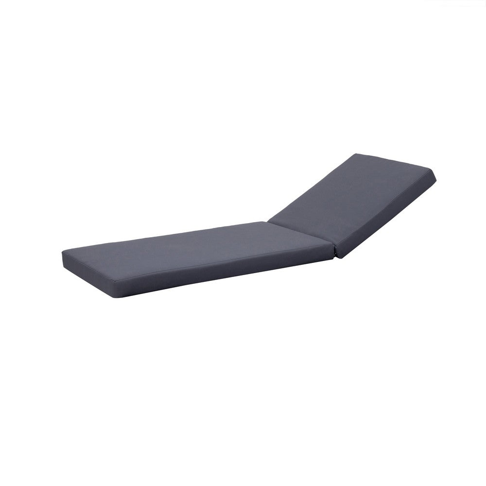 Brody Outdoor Cushion for Chaise Lounger, Dark Gray, Foam, 76 Inch