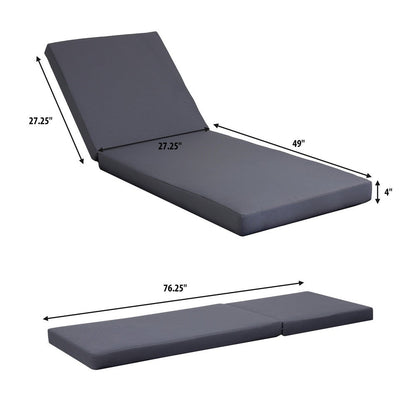Brody Outdoor Cushion for Chaise Lounger, Dark Gray, Foam, 76 Inch