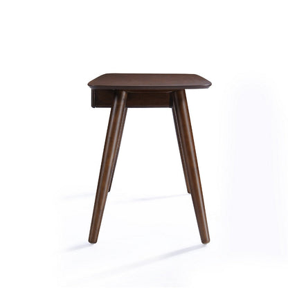Raven Study Table with 1 Drawer, Splayed Legs, Walnut Brown 53 Inch