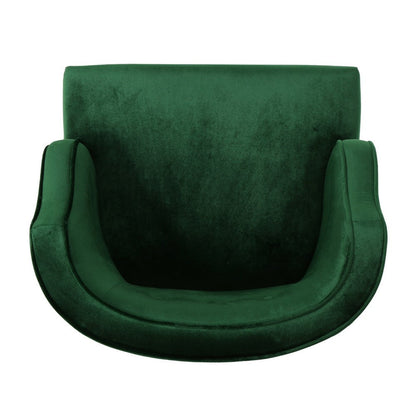 Joen Accent Armchair, Curved Back, Emerald Green Velvet