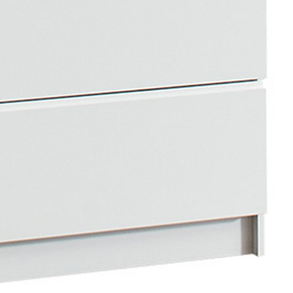 Vedz Dresser Unit with 2 Drawers, Modern White Melamine Finish