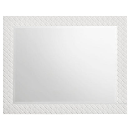 Ivon Dresser Mirror, White High Gloss Finish, Rectangular 37 Inch