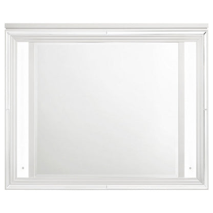 Mory LED Dresser Mirror, Touch Lighting, White Wood Frame, 36 Inch