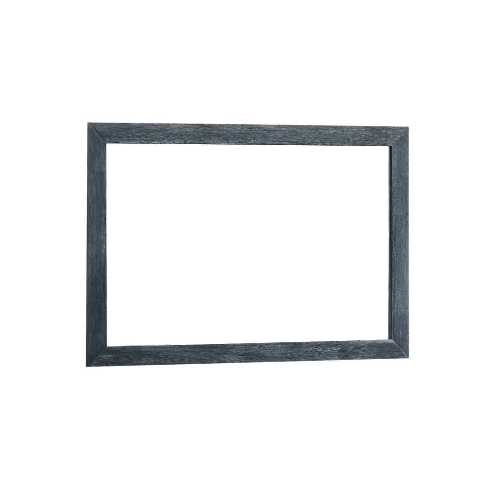 Cid Coy Mirror, 47 Inch Gray Ash Veneer Frame, Crown Cut Pattern