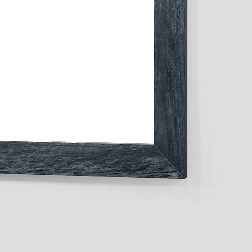 Cid Coy Mirror, 47 Inch Gray Ash Veneer Frame, Crown Cut Pattern