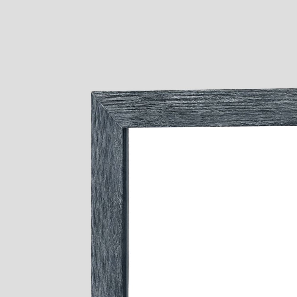 Cid Coy Mirror, 47 Inch Gray Ash Veneer Frame, Crown Cut Pattern