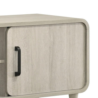 Meni TV Media Entertainment Stand, Shelves, 71 Inch Scandinavian White