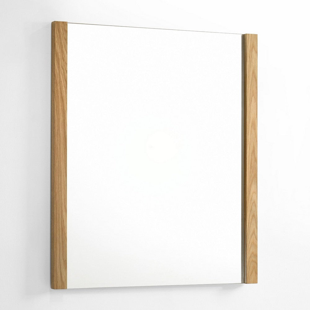 Noe Ruby Dresser Mirror, Natural Brown Oak Veneer, Rectangular 34 x 40
