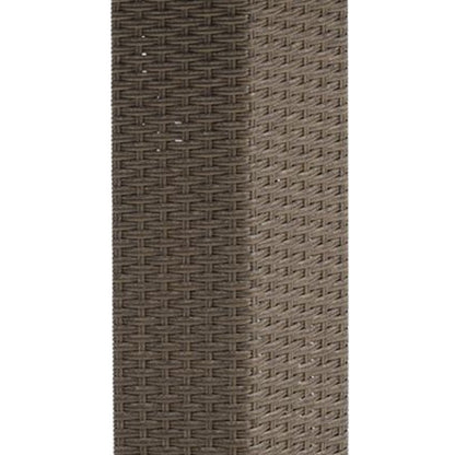 Nia Bistro Outdoor Table, Marble Base, Brown PE Rattan Frame, 27 Inch