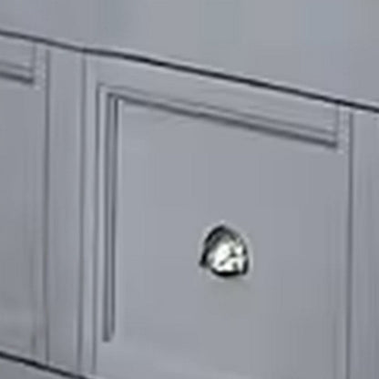 Lile Full Bed with Crown Moulding, Storage Drawers, Gray Solid Wood
