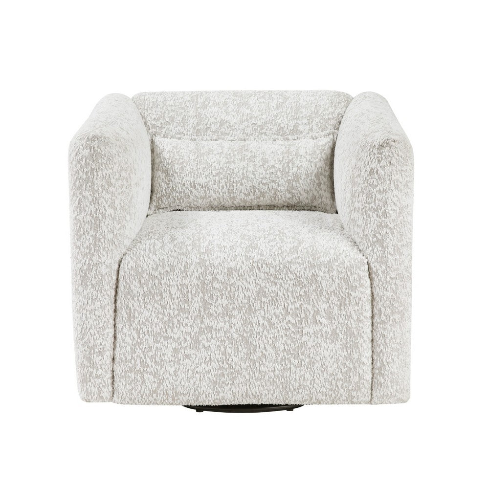 Veena Swivel Cube Chair with Lumbar Pillow, Foam Cushions