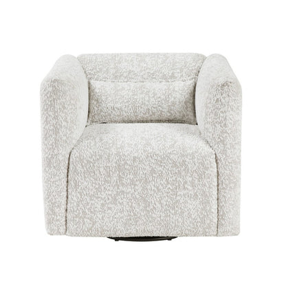 Veena Swivel Cube Chair with Lumbar Pillow, Foam Cushions