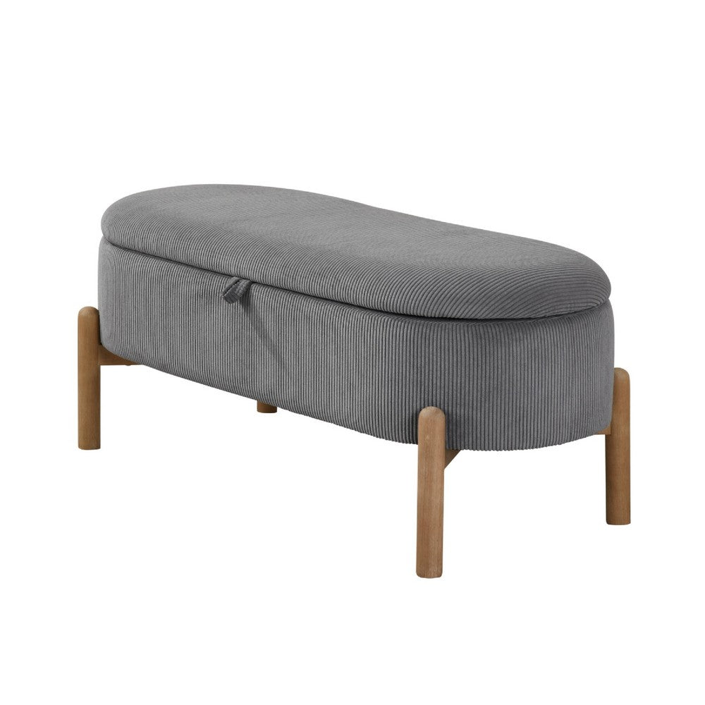 Fian Storage Bench w Lift Top, Natural Brown Legs