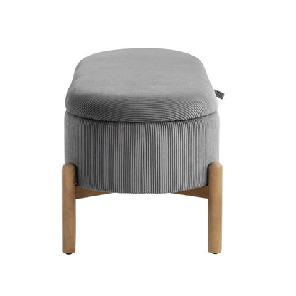Fian Storage Bench w Lift Top, Natural Brown Legs