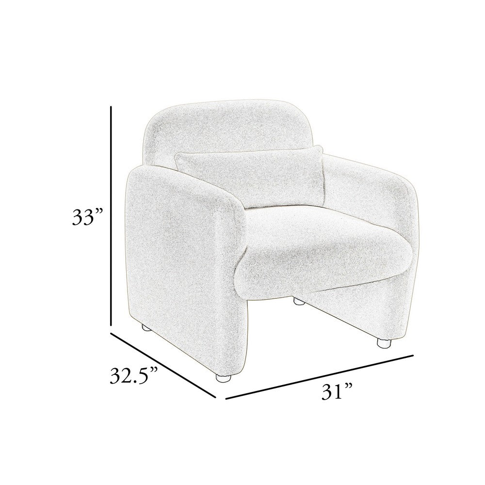 Oham Accent Chair with Lumbar Pillow and Track Arms