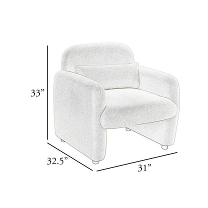 Oham Accent Chair with Lumbar Pillow and Track Arms