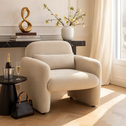 Oham Accent Chair with Lumbar Pillow and Track Arms
