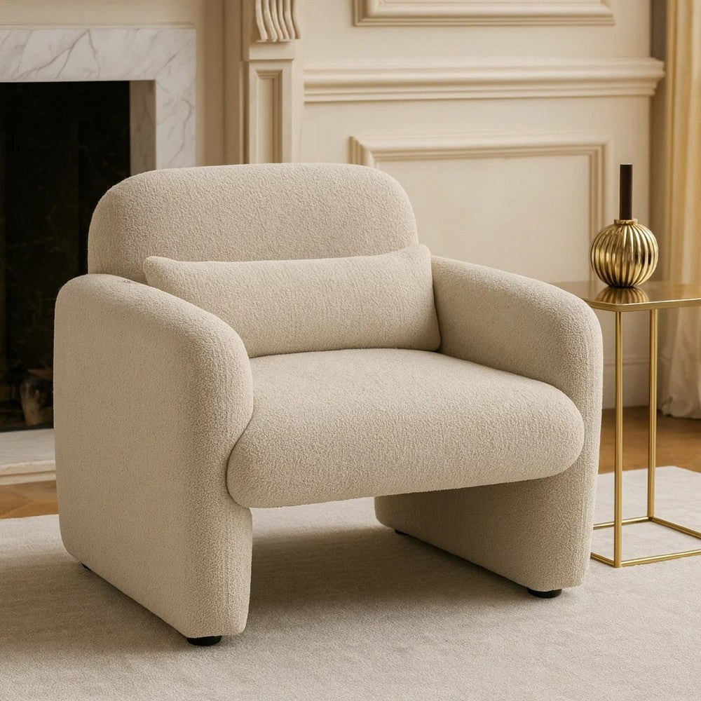 Oham Accent Chair with Lumbar Pillow and Track Arms