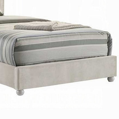 Rex Twin Size Bed with Storage and Beige Button Tufted Arched Headboard