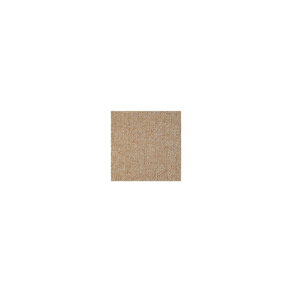 Tela Throw Blanket Set of 3, Machine Knitted, Textured Gold Polyester
