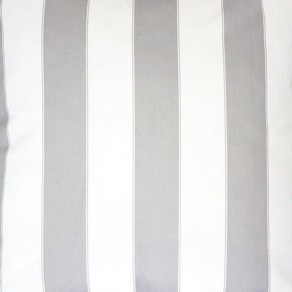 Keo Outdoor Throw Pillow Cover, Silver White Wide Stripes