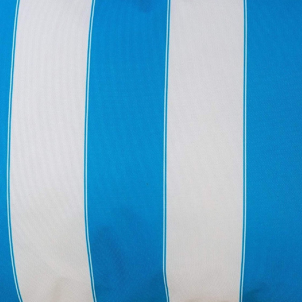 Keo Outdoor Lumbar Throw Pillow Cover, Blue and White Wide Stripes