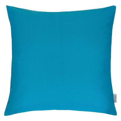 Outdoor Indoor Throw Pillow Cover, Aqua Blue Polyester