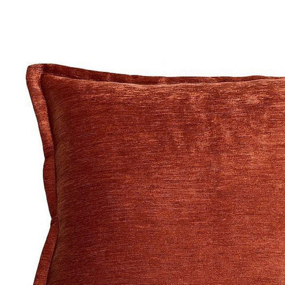 Dey Throw Pillow Cover, Rose Copper Brown Velvet Luxe Shine