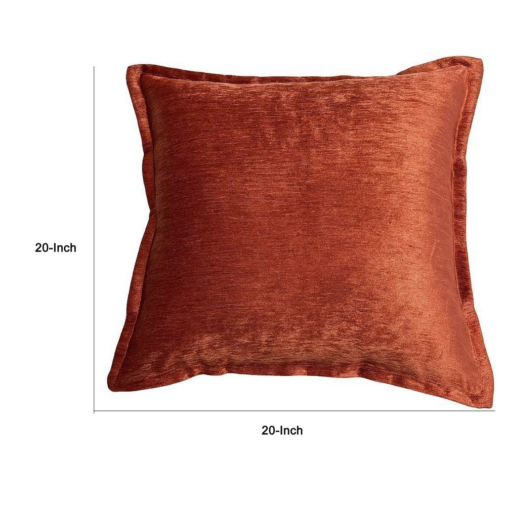 Dey Throw Pillow Cover, Rose Copper Brown Velvet Luxe Shine