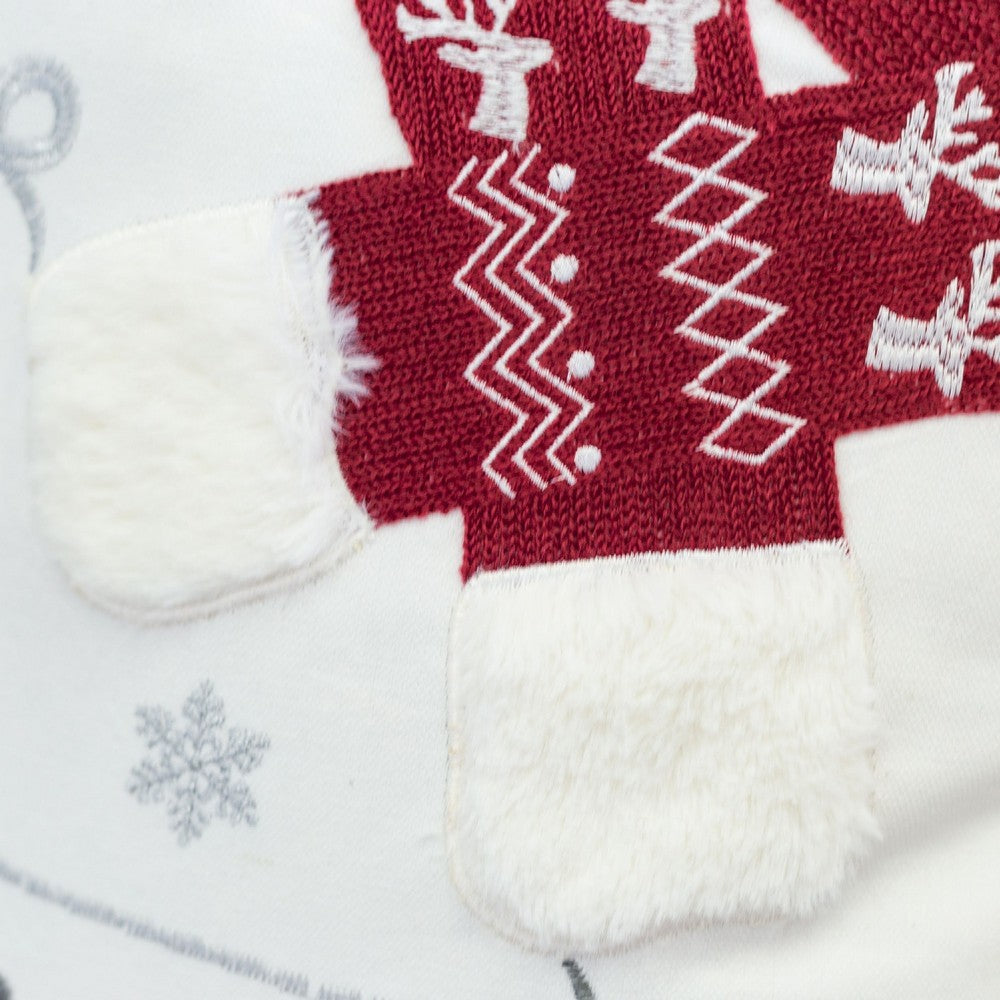 Throw Pillow Cover, Let It Snow Christmas Red Knit Hat, 20 Inch Square