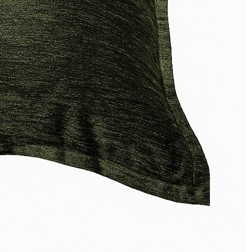 Dey Throw Pillow Cover, Deep Forest Green Velvet Luxe Shine