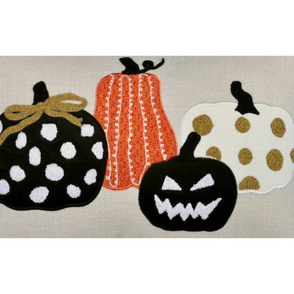 Lumbar Throw Pillow Cover, Hallow Pumpkin Embroidered