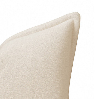Hez Lumbar Throw Pillow, Flexible Ivory Fabric with Tailored Edges