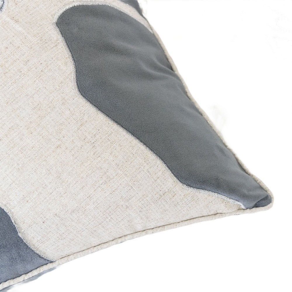 Lopa Square Throw Pillow, Holiday Reindeer Embroidery