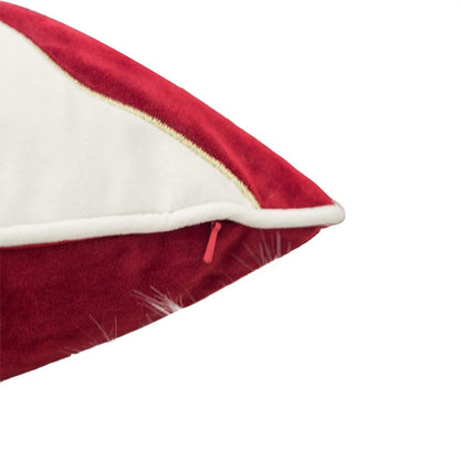 Lopa Square Throw Pillow, Holiday Reindeer Embroidery