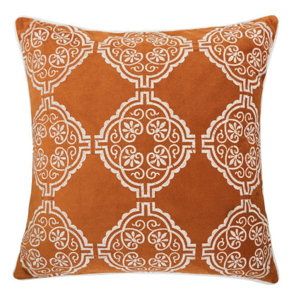 Niva Square Throw Pillow, Damask Embroidery
