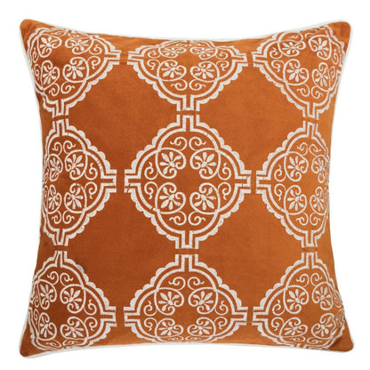 Niva Square Throw Pillow, Damask Embroidery