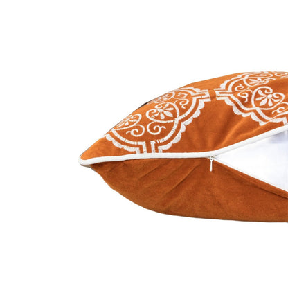 Niva Square Throw Pillow, Damask Embroidery