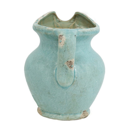 Tery Decorative Flower Vase with Handle, 9 Inch