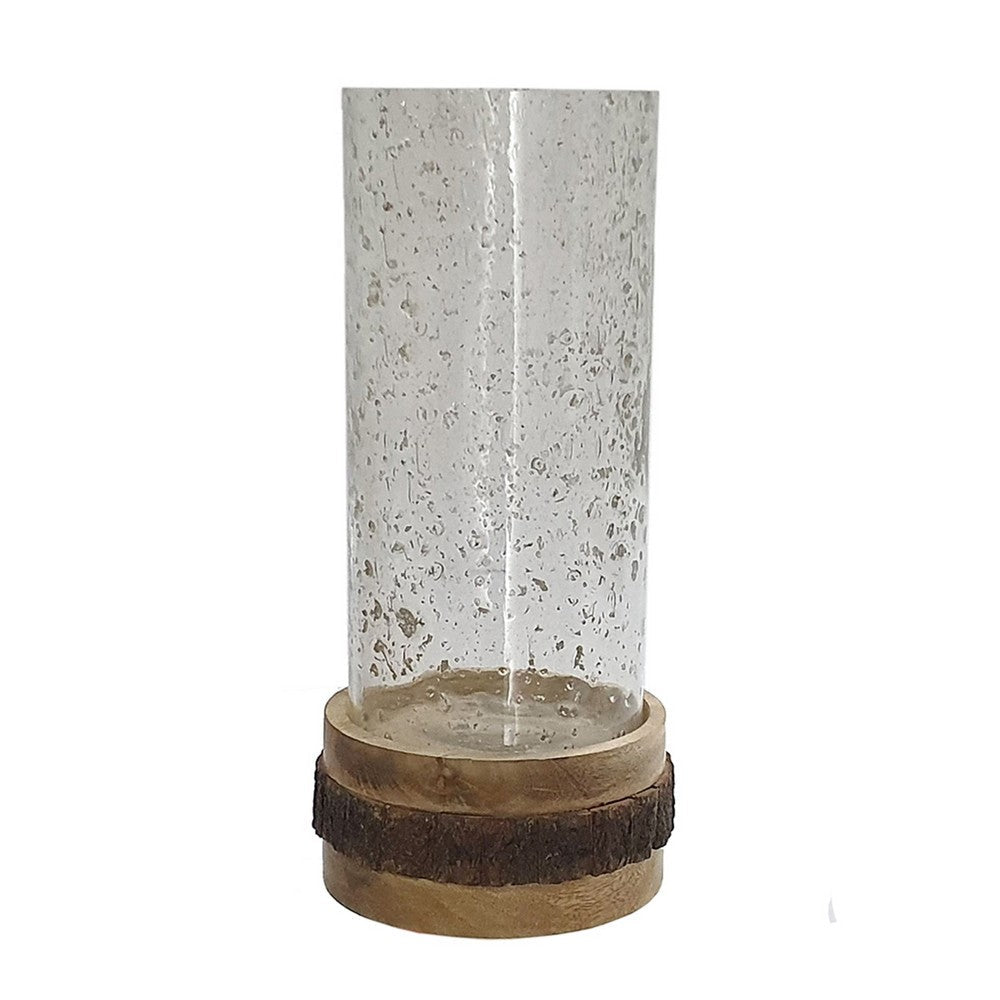 Zylo Decorative Vase, Transparent Cylinder Glass